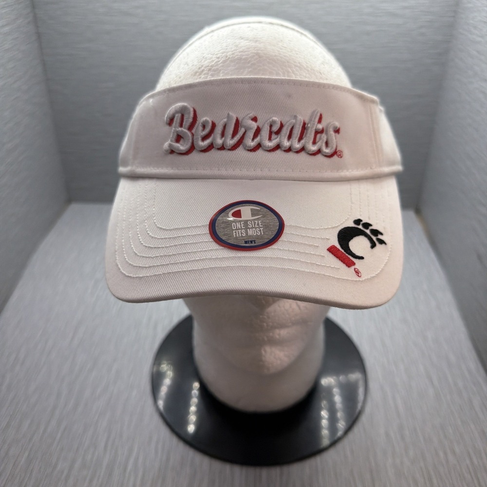 Cincinnati Bearcats Visor Champion White Adjustable NCAA College Golf Hat